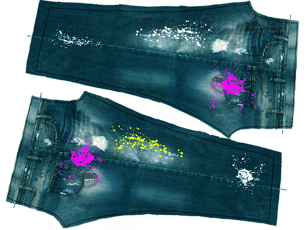 Sublimaticopiazzato effetto Jeans stampato in OFFSET